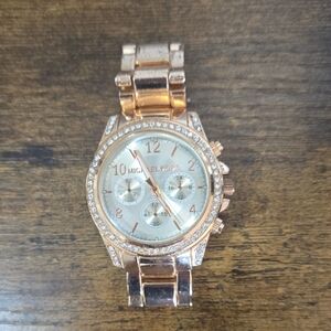 Michael Kors Women's Watch in Rose Gold with Crystal Accents